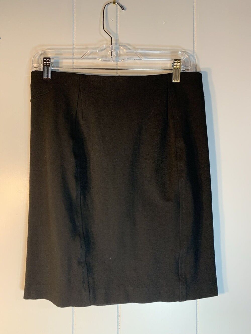Ann Taylor Pencil Skirt Petite Size 8 black knit Classic Sexy Secretary preppy